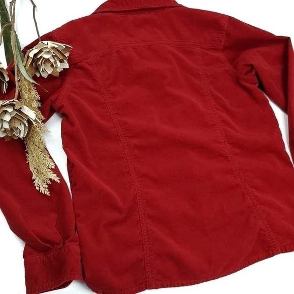 Woolrich Red Corduroy Collared Button Down Shirt S - Picture 3 of 11
